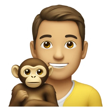 Me With A monkey And A banana sticker