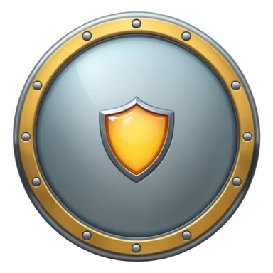 shiny steel shield sticker