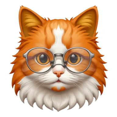  cat with glasses sticker