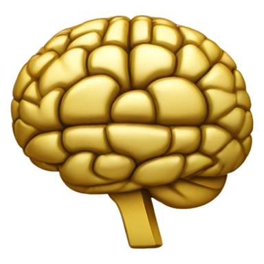 applestore brain emoji in gold sticker