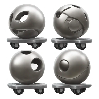 Metal Kirby ball with wheels sticker