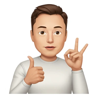 Elon musk flipping off someone  sticker