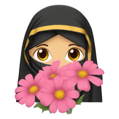 Afghanistan burqa and flower sticker