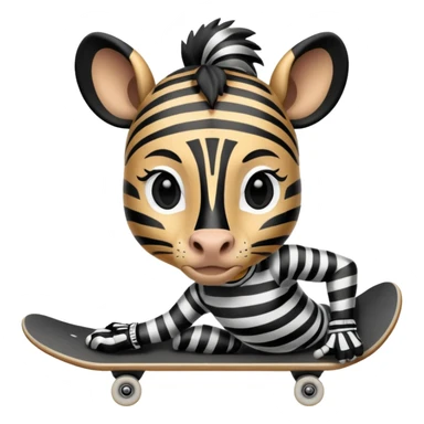 skater zebra sticker