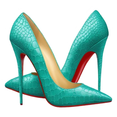 Louboutin turquoise crocodile stiletto sticker