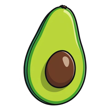 whole uncut avocado showing exterior sticker
