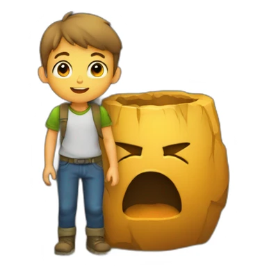 Enfant dans une cave sticker