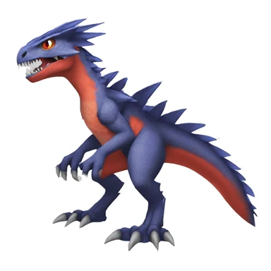  Cool Edgy Digimon-Fakemon-Guilmon-Velociraptor-Dragon full body sticker