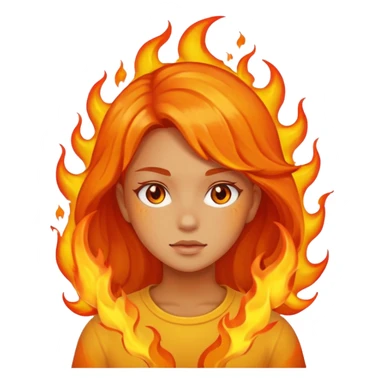 girl on fire sticker