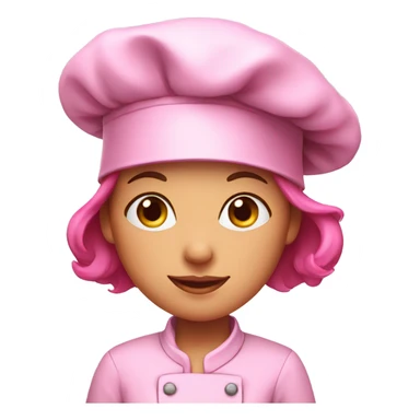 Chef girl in a pink cap sticker