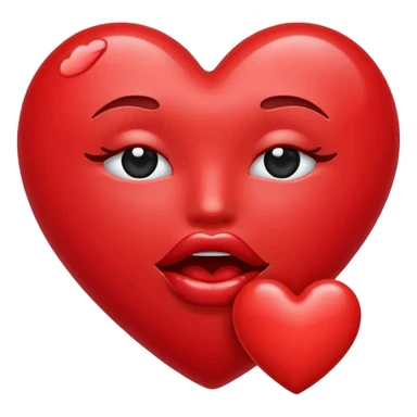 Heart shaped kiss emojis sticker