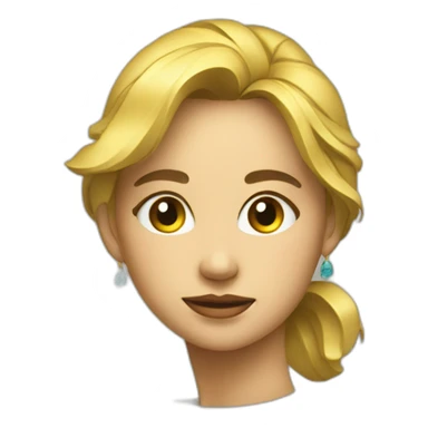 5 peso coin in a face of woman sticker