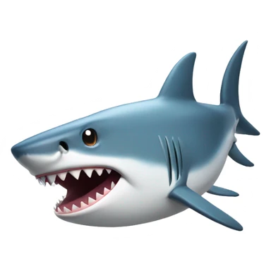 Shark with bows coming out of head like a speech bubble sticker