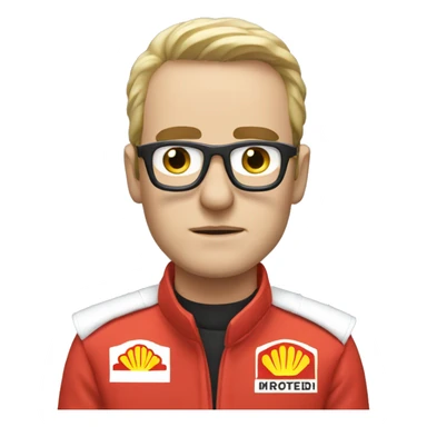 lack man driving F1 car sticker