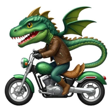 Lake monster on a motorcycle  sticker