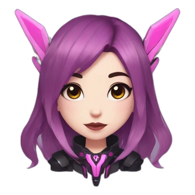 dva,overwatch,goth sticker