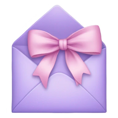 beautiful aesthetic love letter in pastel purple color with pink bow aesthetically placed  sticker