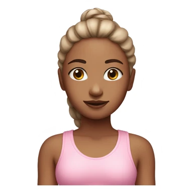 Girl in pink yoga clothes  sticker