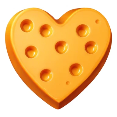 Heart made of cheese sticker