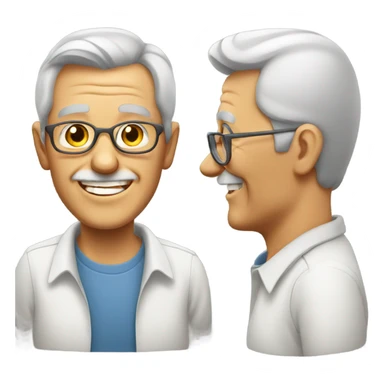 smiling old man in shirt sticker
