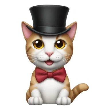  cat with tophat sticker