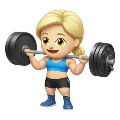 Blond Weightlifter holding “For-Way” sign sticker
