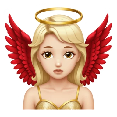 glitter fallen angel sticker