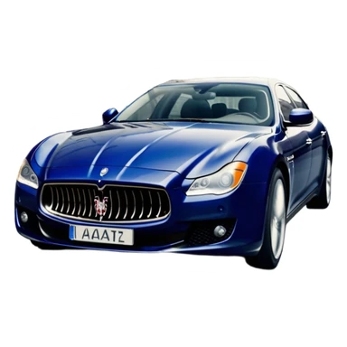 Maserati Quattroporte (2022) – cinematic-realistic Maserati Quattroporte emoji, its striking Italian design turning heads as it effortlessly maneuvers through the streets of Milan. The engine roars with Italian flair, echoing the car's racing heritage while enveloping the driver in an atmosphere of true luxury. sticker