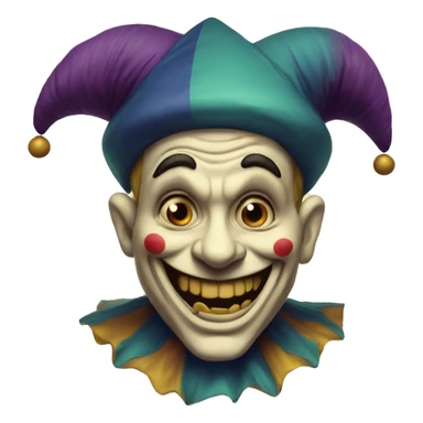 vintage scary jester  sticker