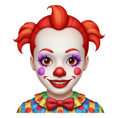 clown before make up sticker