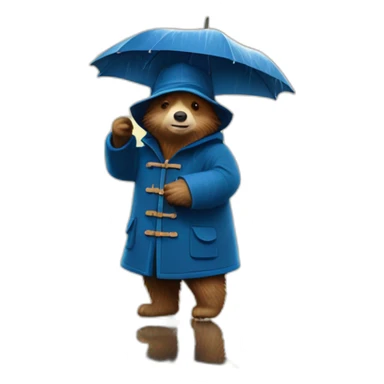 paddington-in-rain sticker