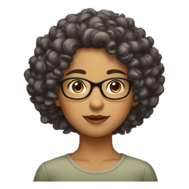 Fille cheveux bouclés sticker