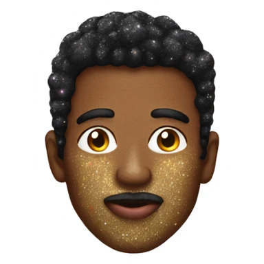 Man with glitter lips sticker