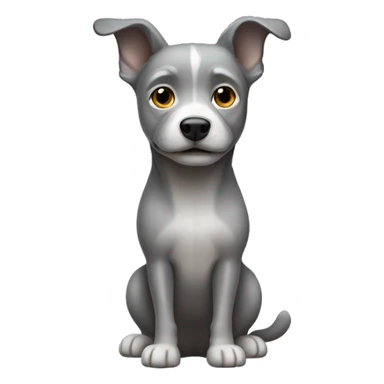 small-grey-dog-standing-upright sticker