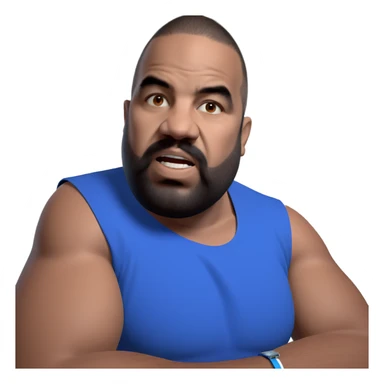 cool dude in blue tank sticker