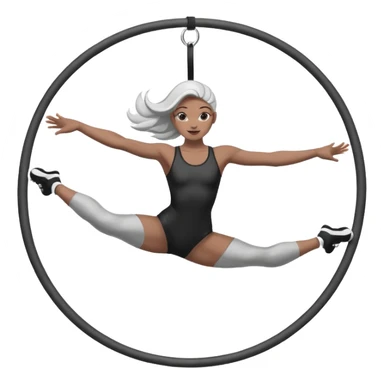 aerial hoop aerialist black n white sticker