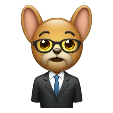 Big ear with a suit sticker