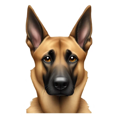 Belgian malinois with snow on nose sticker