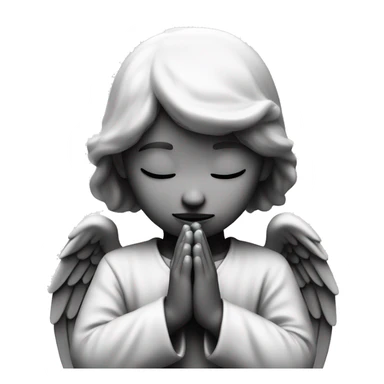 classic monochrome angel`s fase praying  sticker