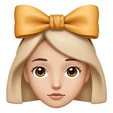 person with a bow on their head sticker