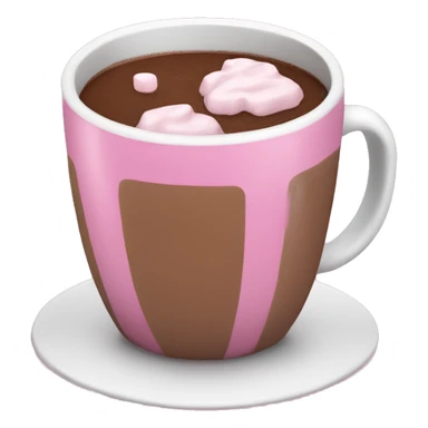 hot chocolate in pink mug sticker