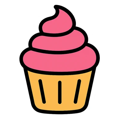 cupcake with pink icing sticker