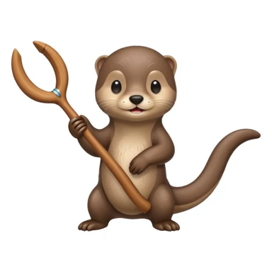 Cute otter holding a boomerang sticker