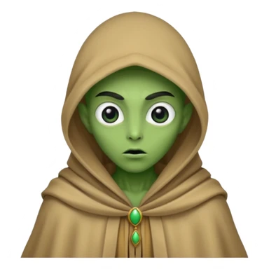 alien living in desert just face  sticker