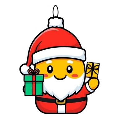 Pink Christmas stuff sticker