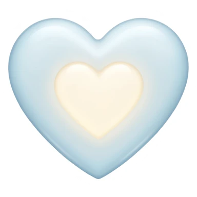 white heart with a soft glow sticker