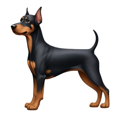 Cachorro dobermann segurando fazendo musculação na academia  sticker