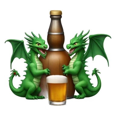 Three dragons drinking Jameson  sticker
