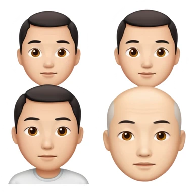 china men photorealistic sticker