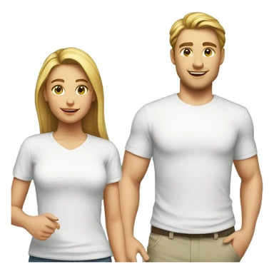 two caucasian girls with white shirts sticker